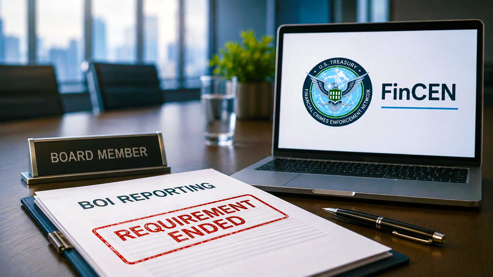 News Blast: FinCEN Announces End to Personal Reporting Requirements for Board Members